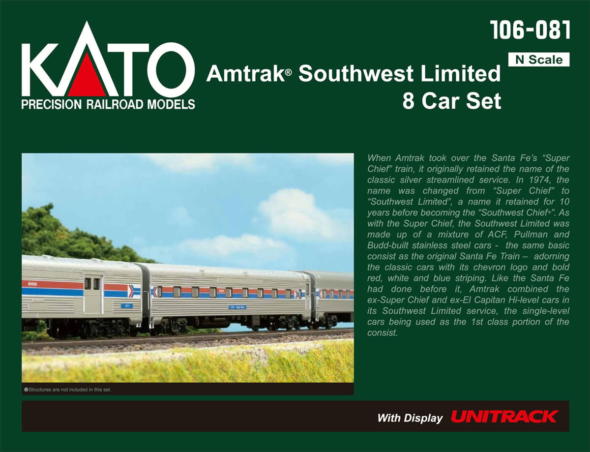 Kato N Scale Amtrak Southwest Budd 10-6 Sleeper "Pine Dale" #2716 From 106-081 