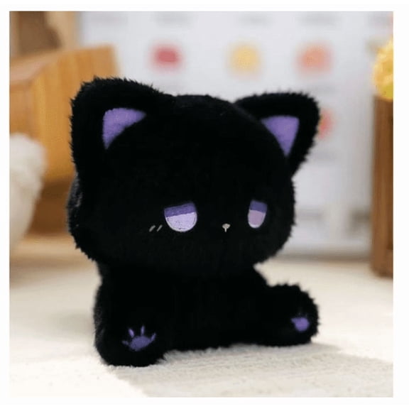 15cm Hot Sale Soft Cat Animal Plush Doll Cute Emo Bear Plush Toy Stuffed Lovely Kawaii Customized Plush Toys Birthyday Gift - (Purple Eyes Cat)