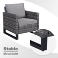 thumbnail image 2 of POCASSY Patio Lounge Accent Chair with Cushions - 2PCS, Gray Rattan, 2 of 6