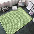 thumbnail image 3 of Green Gingham Shaggy Area Rug, Rugs for Living Room Bedroom Non Slip Door Mat Indoor Carpet Machine Washable Nursery Home Decor Floor Mats for Entryway 60x39in-#, 3 of 5