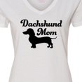 thumbnail image 4 of Inktastic Dachshund Mom Women's V-Neck T-Shirt, 4 of 5