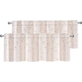 thumbnail image 2 of DriftAway Harper Ink Floral Pattern Window Treatment Valance Curtain Living Room Bedroom Dining Room Rod Pocket 14"L x 50"W Plus 2" Header Watercolor Painting Beige 2 Pack, 2 of 5