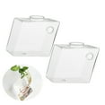 thumbnail image 4 of Raindrops 2Pcs Glass Flower Planter Vase Wall Terrarium Container Decor (Rhombus), 4 of 8