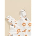 thumbnail image 6 of Suealasg Toddler Baby Girl Overalls Jumpsuit Sleeveless Floral Print One Piece Romper Suspender Pants 1T 2T 3T 4T Kids Girls Cute Clothes, 6 of 9