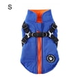 thumbnail image 2 of Arnés de invierno para mascotas, chaqueta impermeable a prueba de viento, para correr, ropa Universal ligera, gancho trasero, decoración de ropa, azul S Eigraketly PT000587-08, 2 of 7