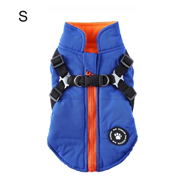 Chaqueta de arnés para mascotas de invierno Abrigo impermeable a prueba de viento Correr Ropa universal ligera Gancho trasero Worallymy JD709783242