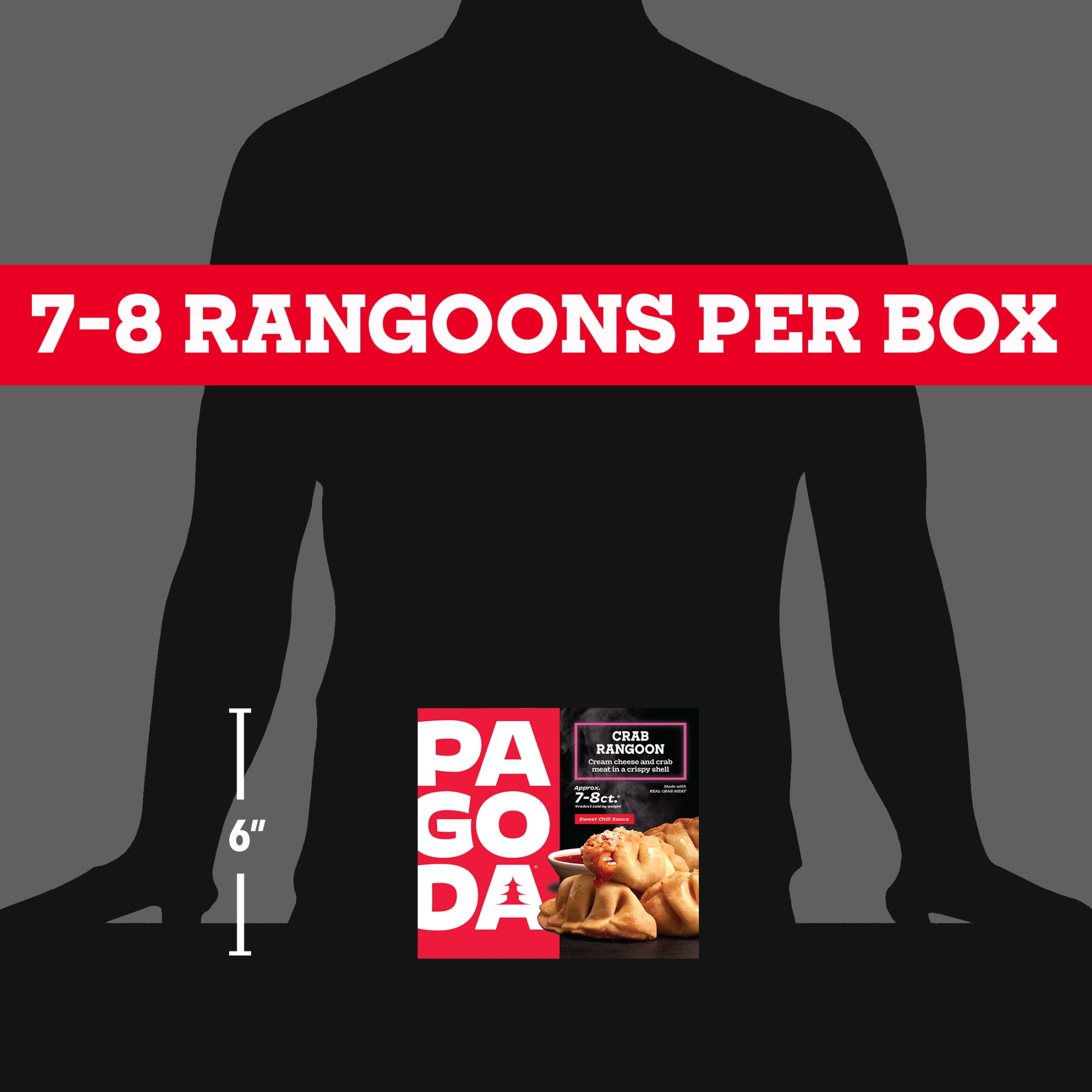 Pagoda Frozen Crab Rangoons with Sweet Chili Dipping Sauce, 6.06 oz