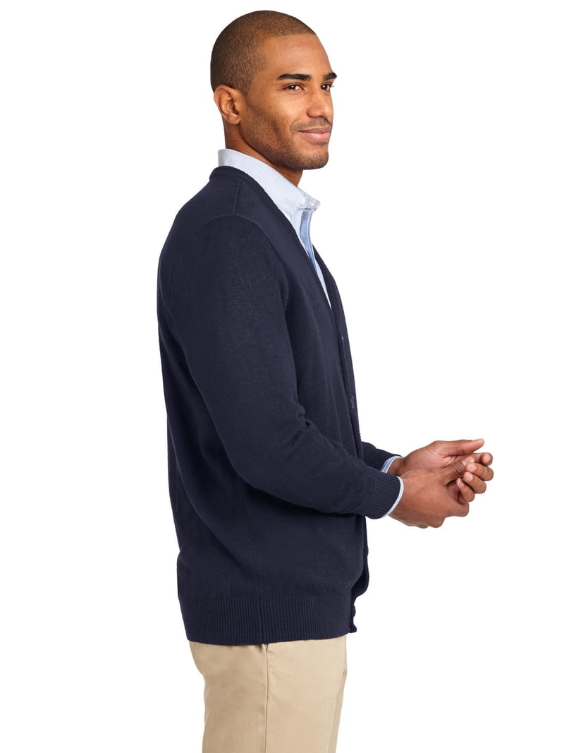 セール中 匿名配送【エンフォルド】ウール V CARDIGAN ネイビー Port Authority Value V Neck Cardigan Sweater with Pockets-S (Navy