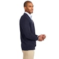 thumbnail image 3 of Port Authority SW302 Mens Value V-Neck Cardigan Sweater with Pockets, Navy - Medium, 3 of 6