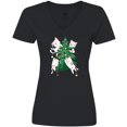 thumbnail image 3 of Inktastic Kawaii Cats Christmas Tree Women's V-Neck T-Shirt, 3 of 5