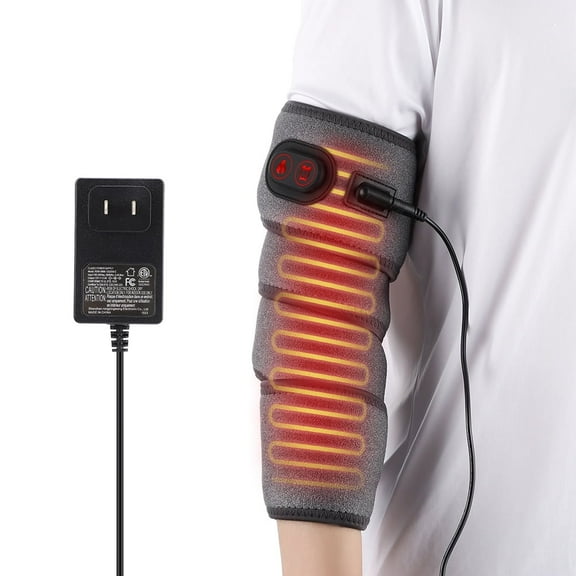 Flexible Heated Wrap for Elbow, Arm & Joints - Fast Soothing Heat with 4 Temperature Settings, Extra-Long 44" Cord (Grey)