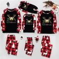 thumbnail image 6 of Odeerbi Christmas Pajamas for Family Holiday Long Sleeve Family Christmas Pajamas Matching Sets Mom Casual Printed Top with Bottom Outfits Home Wear Sleepwear Family Matching PJs Set Red, 6 of 6