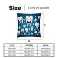 thumbnail image 5 of Tiny Teeth Chair Pillow Covers Set with Unique Patterns for Bed and Throw Pillows - Sizes 16x16, 18x18, 20x20 Inches for Various Occasions - Set of 2 Items, 5 of 6