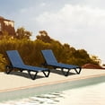 thumbnail image 1 of Domi Outdoor Living Chaises Longues en Aluminium, Ensemble de 2 - Fauteuils Inclinables de Piscine Ajustables avec Roues, Textilène Durable et Conception Toutes Saisons pour Patio, Terrasse, Cour Arrière Canadiens (Bleu Marine), 1 of 6