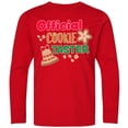 thumbnail image 3 of Inktastic Christmas Official Cookie Taster with Bell and Star Cookie Long Sleeve Youth T-Shirt, 3 of 5