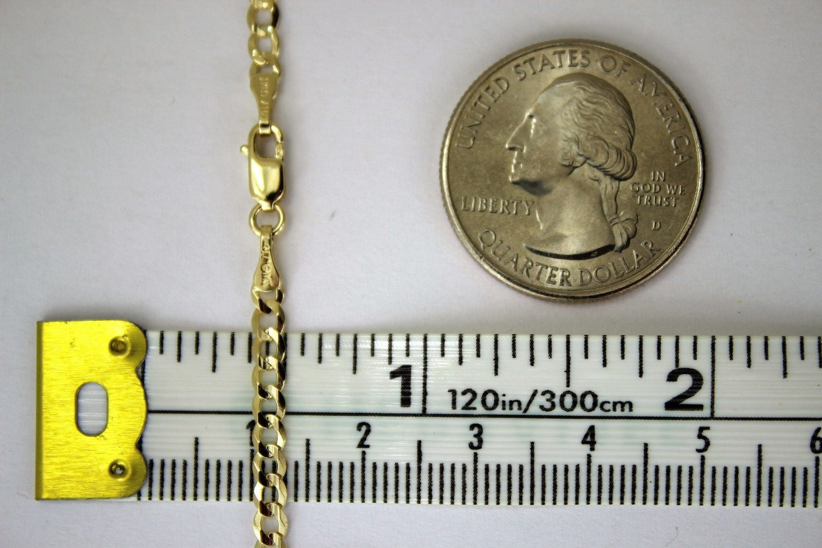 10K Authentic Solid Yellow Gold Cuban Chain Bracelet Anklet 3mm//7/"~10/"/&16/"~30/"