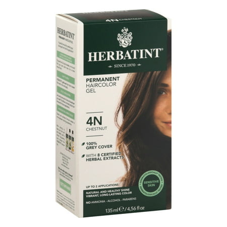 Herbatint Permanent Herbal Haircolor Gel, 4n-Chestnut, 4.5
