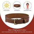 thumbnail image 4 of Style n Craft - 3" Wide Extra Long Full-Grain Leather Work Belt, Durable and Rugged Belt, Dark Tan (98439), 4 of 6