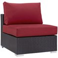 thumbnail image 5 of Modern Contemporary Urban Design Outdoor Patio Balcony Seven PCS Sectional Sofa Set, Red, Rattan, 5 of 7