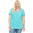 thumbnail image 4 of Women's V-Neck Short Sleeve Ruffle Top, 4 of 4