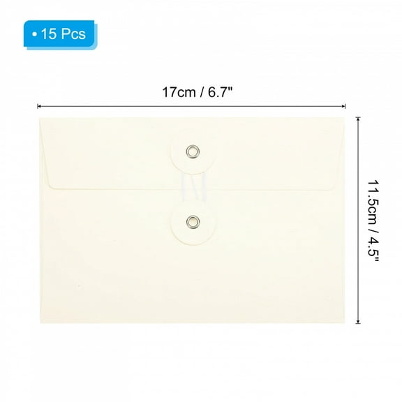 5-20Pcs Gift Card Envelopes with String Tie Closure Christmas Card Holders Greeting Business Card Envelope for Invitations Party