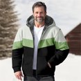 thumbnail image 5 of Winter Men's Hooded with Color Block 3D Print Padded Jacket for Cold Weather Warmth and Style, 5 of 5