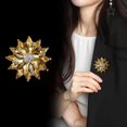 thumbnail image 2 of Snowflake Crystal Brooch Pin for Women Multi-Layered Cubic Zirconia Flower Lapel Pin Corsage Badge for Clothing Dress Suit Decoration Fashion Jewelry, 2 of 9