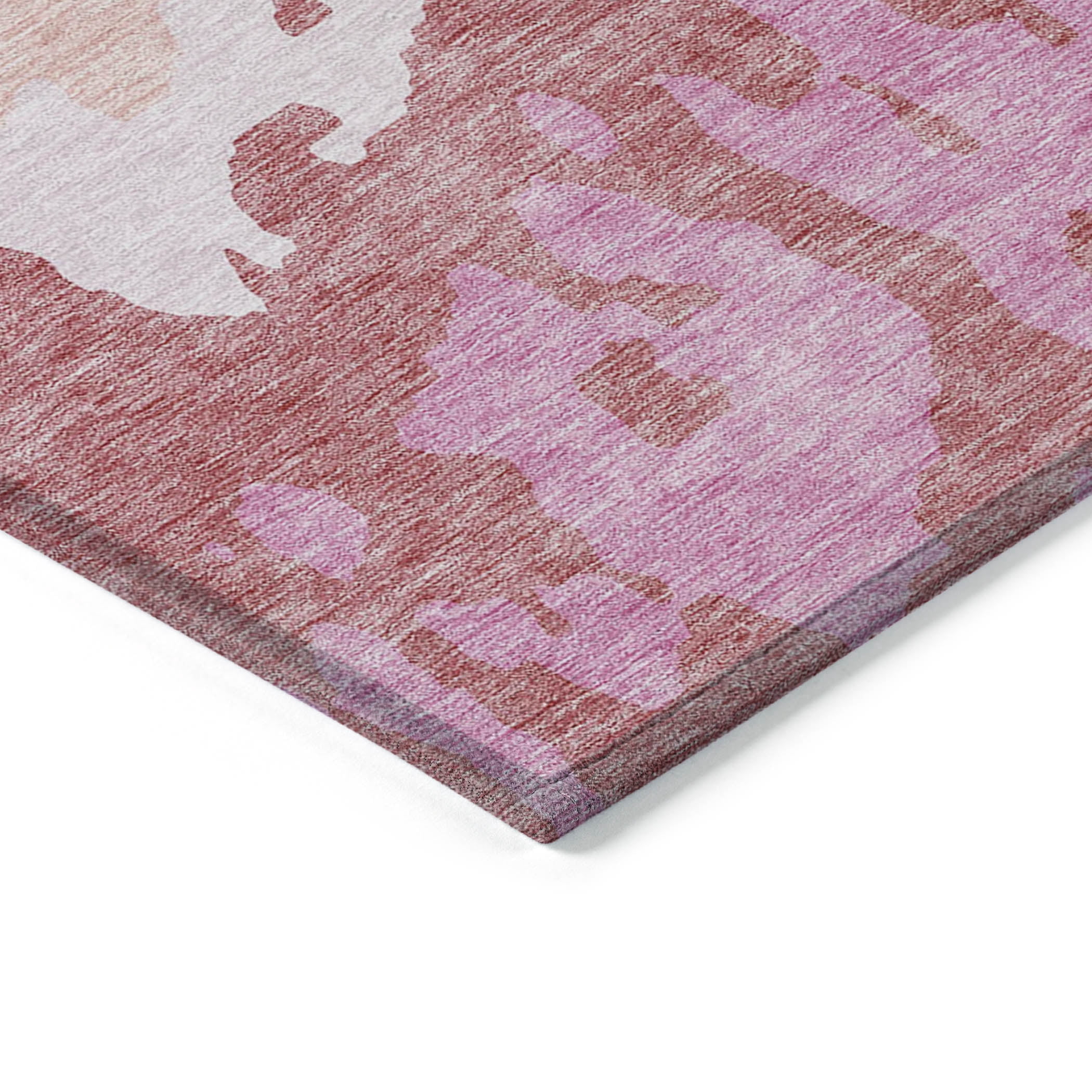 Addison Rugs Chantille Indoor/Outdoor Transitional Abstract Blush Washable Rectangle Rug, 5' x 7'6"