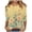 Yellow, variant on Summer Tops for Women Casual 3/4 Sleeve T-shirt Cute Floral Graphic Tees Dressy Work Blouse Shirt Prime Sales Today Yellow XL