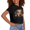 thumbnail image 4 of Uourmeti Dachshund Crop Tops for Girls 8-10 Cute Short Sports T-Shirt Casual Soft Crew Neck Pullover Kids Short Sleeve Top, 4 of 6