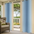 thumbnail image 5 of Outdoor Curtains for Patio Waterproof, Blue Yellow Ombre Windproof Pravicy Outside Porch Blackout Curtain, Farmhouse Modern Gradient Art Sun Blocking Grommets Curtains for Cabana Gazebo 54"x95", 5 of 9