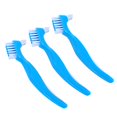 thumbnail image 3 of 3pcs Denture Toothbrush Double Brush Head Denture Care Toothbrush Denture Care Brush Anti-slip Handle Denture Cleaning Brush Portable Denture Cleaning, 3 of 3