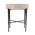 thumbnail image 3 of Butler Specialty Company Akemi 24.5" Round Wood and Iron Side Table - Natural, 3 of 7
