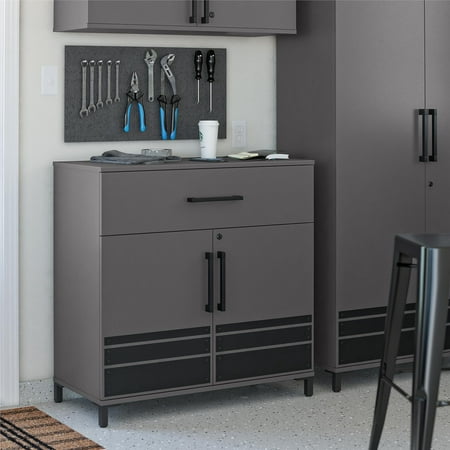 

Systembuild Evolution Grit Garage Base Cabinet 2 Door/1 Drawer Graphite