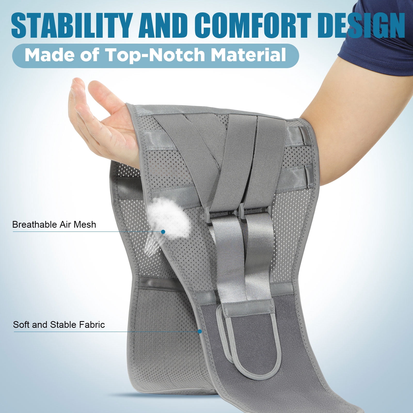 HONGJING Back Support Brace with Heating and Rechargeable Battery, for Lower Back Pain Relief, Gray, L