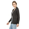 thumbnail image 2 of Women's Open Front Knit Long Sleeve Pockets Sweater Slim Cardigan, 2 of 5