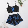 thumbnail image 2 of BOOMNY Pajamas Set for Women Sleeveless Pjs Crop Tops Shorts Sleepwewar Pyjamas Graphic Soft Cozy Homewear Loungewear Sets, 2 of 4