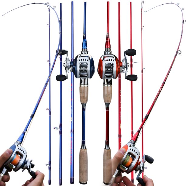 Sougayilang Baitcaster Fishing Combos Carbon Fiber Casting Rod 11BB