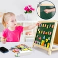 thumbnail image 2 of Ealing Wooden Tabletop Double-Sided Kids Easel Whiteboard Chalkboard with 67Pcs Letters Numbers for Girls&Boys Ages 3 up,12.9"H, 2 of 9
