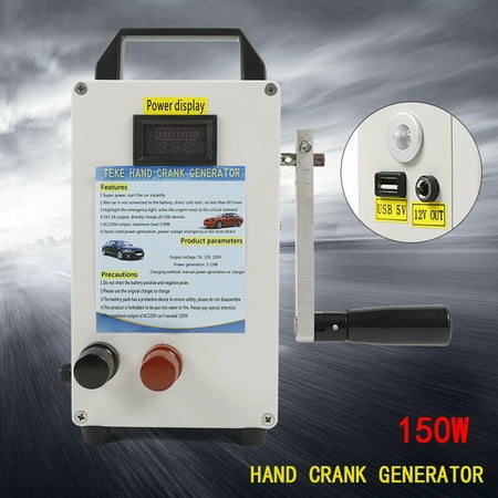 

YIYIBYUS Portable Hand Crank Generator Emergency Manual Power Supply Phone Charger Car Charging Survival for Outdoor Camping Home Use