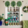 thumbnail image 5 of St. Patrick''s Day Valance Curtain for Kithchen Windows, Spring Green Shamrocks Coin Wreath Linen Tier Curtain Window Treatment Rod Pocket Valances for Bedroom/Living Room/Bathroom, 54x18in, 5 of 5