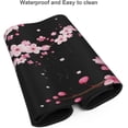 thumbnail image 4 of Pink Cherry Blossom Mouse Pad 35.4x15.7 Inch Black XXL Large Gaming Extended Mousepad Big Desk Pad Stitched Edges Rubber Keyboard Mat for Office Desktop, 4 of 5