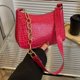 thumbnail image 3 of Bolso de compras con patrón de cocodrilo para mujer, a la moda, para regalo (rojo rosa) Tmvgtek Para Estrenar, 3 of 9