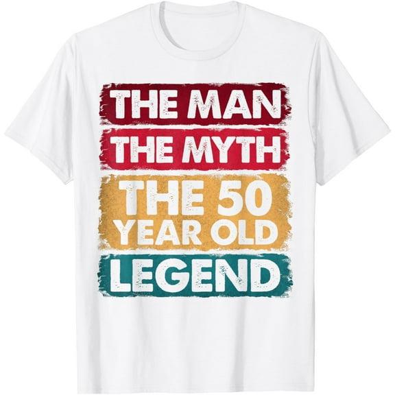 50th Birthday 50 Year Old Gifts Legend Limited Edition T-ShirtMen and women, White T-shirt, size: Extra large