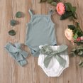 thumbnail image 2 of Vedolay Two Piece Sets For Girl Girl's 2 Piece Outfit Workout Sets Short Sleeve Tee Top and Shorts,Green 3-6 Months, 2 of 5