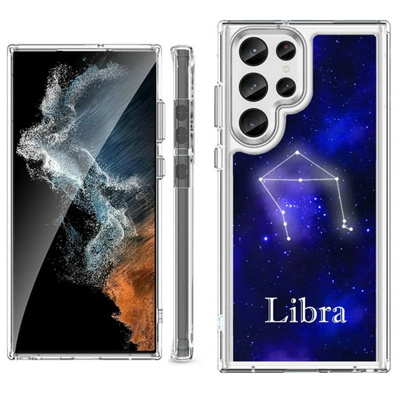 Shockproof Bumper Phone Case for Samsung Galaxy S23 Ultra 5G, by OneToughShield ® - Libra