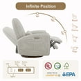 thumbnail image 5 of Spruce & Spring Modern Power Swivel Glider Recliner with Lumbar Support, Dove Gray, 5 of 13