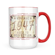 Neonblond Vintage Year 1947, Born/Made Mug gift for Coffee Tea lovers