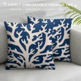 thumbnail image 3 of MLJA Throw Pillow Cover Beach Nautical Coral Reef Sea Fan Navy Blue Sailing Lighthouse Starfish Ocean Home Decor Pillowcase Square Cushion Cover for Sofa Bed Couch, 3 of 5