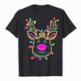 thumbnail image 4 of Towmus Christmas Shirts for Women Ugly Cute T-Shirts Elk Graphic Tee Tops Casual Crewneck Short Sleeve Pullover Black S-3XL, 4 of 6